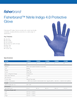 Gant de protection Fisherbrand™ Nitrile Indigo 4.0